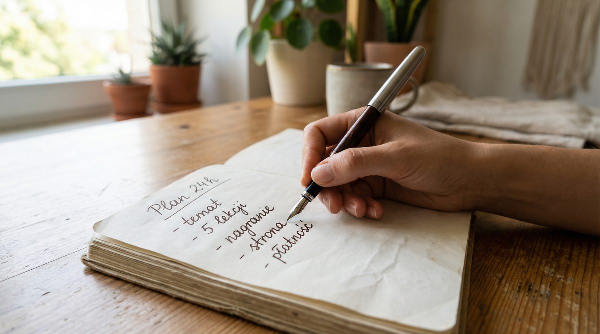 Notatnik z planem 24h